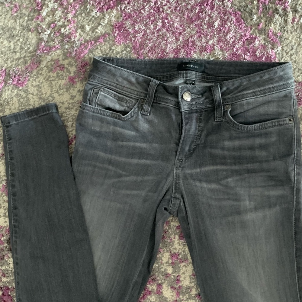 grey bebe skinny jean